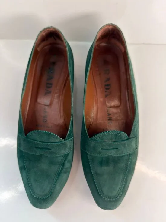 Prada Milano Vintage Suede Ballet Flats – EU 36.5 / US 6.5 - Picture 6 of 14